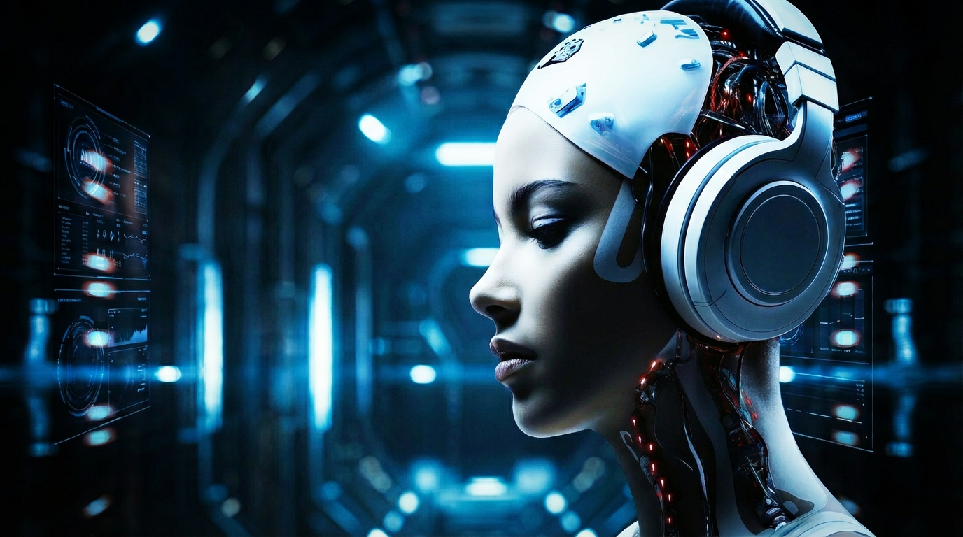 KI Voice Agent mit Headset